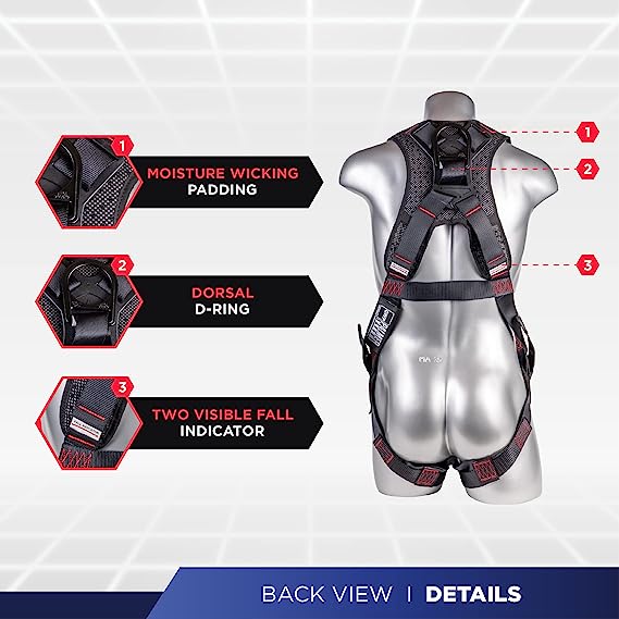 Arnés de cuerpo completo Palmer Safety Ajuste de 5 puntos Arnés de cuerpo completo Palmer Safety Ajuste de 5 puntos